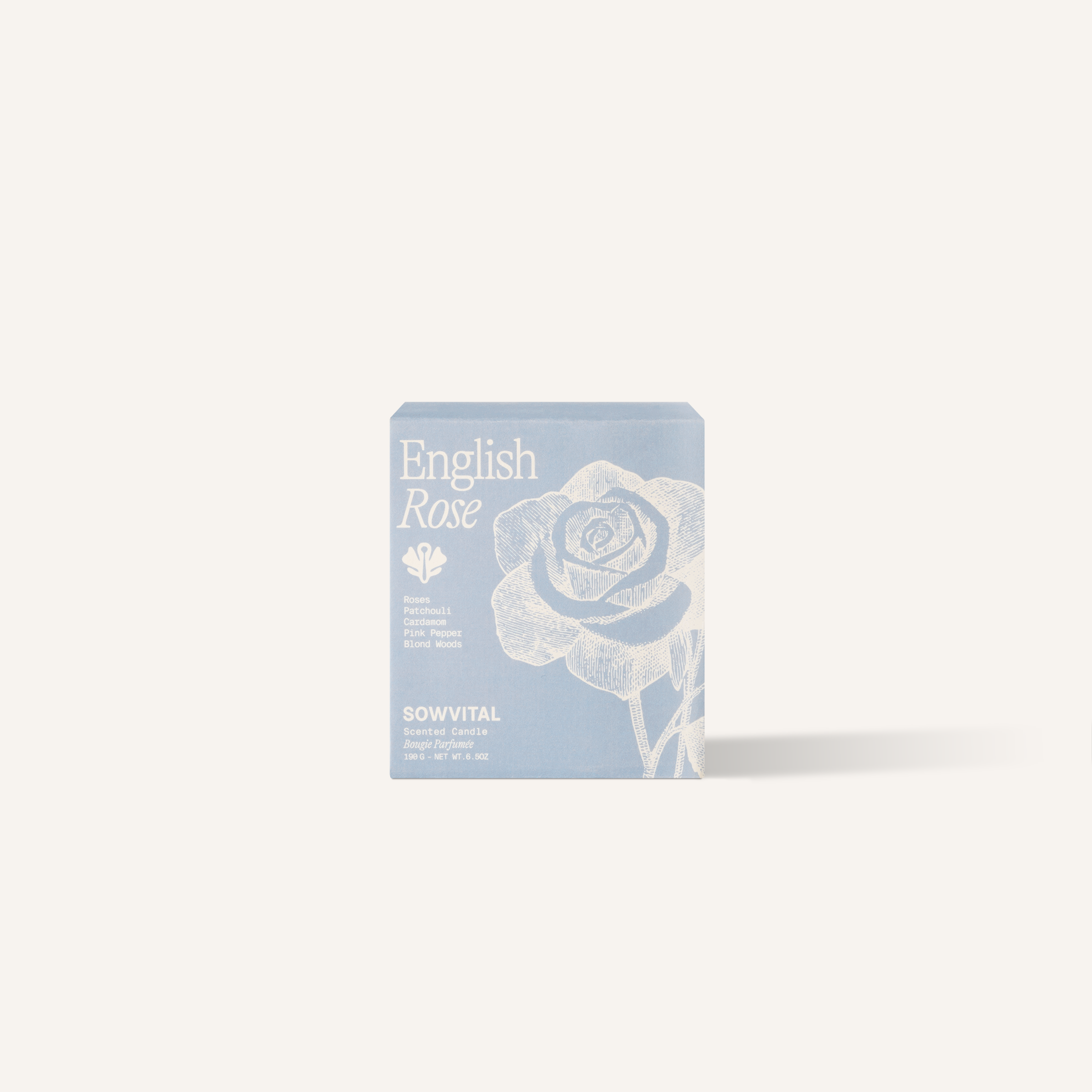 Scented Candle, English Rose - Petals at Bibendum