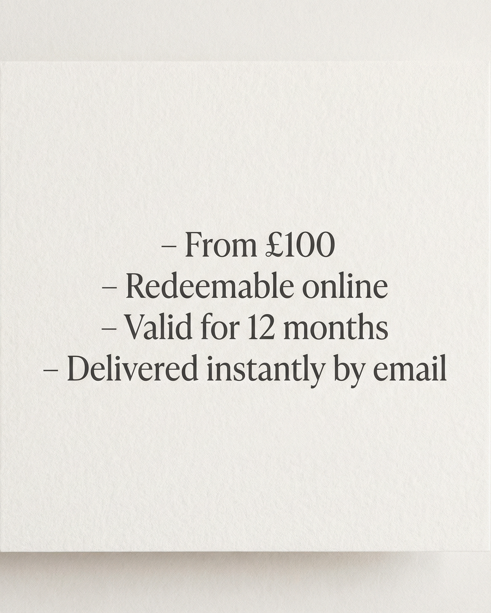 Petals at Bibendum Christmas Gift Voucher - Petals at Bibendum